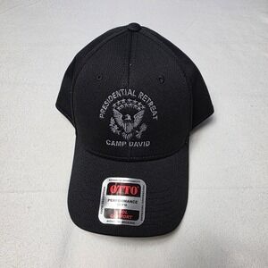 Otto Cap Presidential Retreat Camp David Black Baseball Cap OSFM